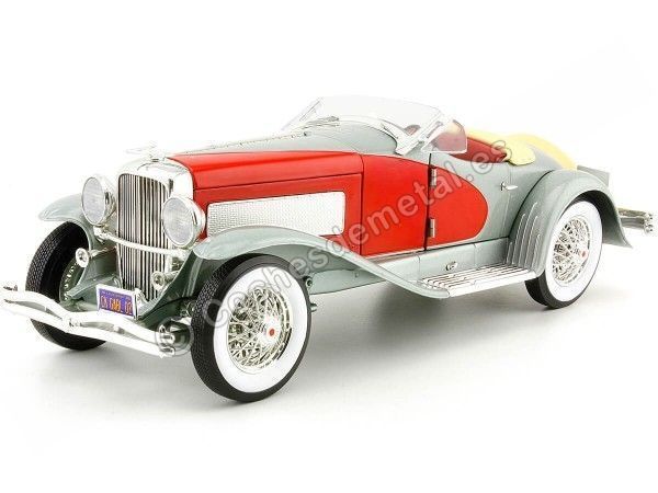 Cochesdemetal.es 1935 Duesenberg SSJ Speedster Rojo/Gris 1:18 Auto World AW279