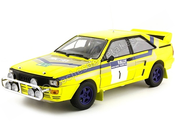 Cochesdemetal.es 1985 Audi Quattro A2 Nº1 Blomqvist/Berglund Ganador Rally Hong-Kong/Beijing 1:18 Sun Star 4255