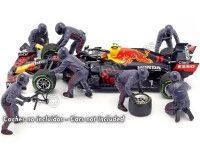 Cochesdemetal.es Set 7 Mecánicos de Boxes Fórmula 1 Equipo Red Bull 1:18 American Diorama 76555