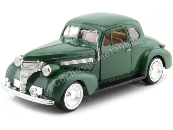 Cochesdemetal.es 1939 Chevrolet Coupe Verde 1:24 Motor Max 73247