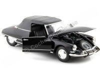 Cochesdemetal.es 1956 Citroen DS 19 Cabriolet Cerrado Negro 1:24 Welly 22506