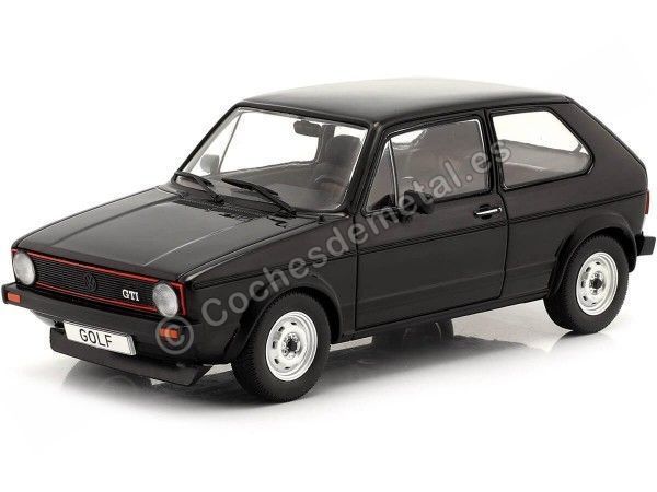 Cochesdemetal.es 1976 Volkswagen Golf 1 GTI Negro 1:24 WhiteBox 124068