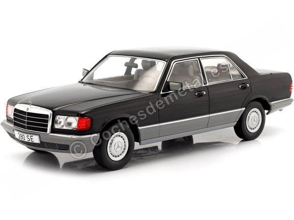 Cochesdemetal.es 1985 Mercedes-Benz Clase-S (W126) S-Class Negro 1:18 MC Group 18184