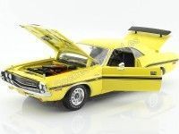 Cochesdemetal.es 1970 Dodge Challenger R/T 383 Magnum "NCIS" Amarillo/Negro 1:18 Greenlight 12845