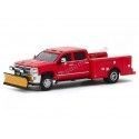 Cochesdemetal.es 2018 Chevrolet Silverado 3500HD Quitanieves "Dually Drivers Series 3" 1:64 Greenlight 46030A