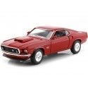 Cochesdemetal.es 1969 Ford Mustang Boss 429 Rojo 1:24 Welly 24067