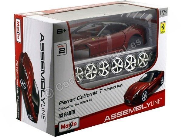 Cochesdemetal.es 2014 Ferrari California T Closed Top Rojo Cereza "Metal Kit" 1:24 Maisto 39130 En Liquidación