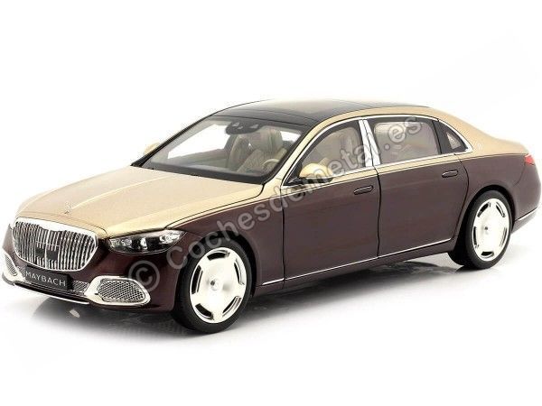 Cochesdemetal.es 2021 Mercedes-Benz Maybach S680 4Matic (Z223) Rojo Rubelita/Oro Kalahari 1:18 Dealer Edition B66961423