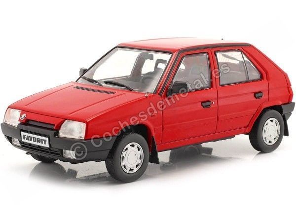 Cochesdemetal.es 1987 Skoda Favorit Rojo 1:24 WhiteBox 124092