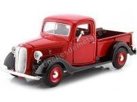 Cochesdemetal.es 1937 Ford Pickup Rojo/Negro 1:24 Motor Max 73233