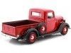 Cochesdemetal.es 1937 Ford Pickup Rojo/Negro 1:24 Motor Max 73233