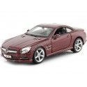 Cochesdemetal.es 2012 Mercedes-Benz SL500 (R231) Convertible Granate Metalizado 1:24 Bburago 21067