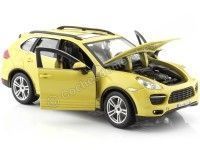 Cochesdemetal.es 2018 Porsche Cayenne Turbo Amarillo 1:24 Bburago 21056