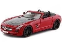 Cochesdemetal.es 2012 Mercedes-Benz SLS Roadster 6.3 AMG (C197) Custom Rojo/Carbono 1:24 Maisto Design 31370