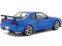 Cochesdemetal.es 1999 Nissan Skyline GT-R (R34) Azul Bayside 1:18 Solido S1804306