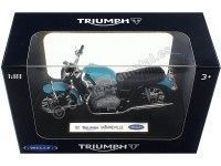 Cochesdemetal.es 2002 Triumph Bonneville Azul 1:18 Welly 12171
