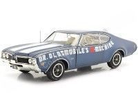 Cochesdemetal.es 1969 Oldsmobile Cutlass 442 W-30 Azul Trofeo 1:18 Auto World AMM1235