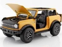 Cochesdemetal.es 2021 Ford Bronco Badlands Sin Puertas Amarillo 1:18 Maisto 31457