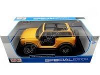 Cochesdemetal.es 2021 Ford Bronco Badlands Sin Puertas Amarillo 1:18 Maisto 31457