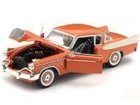 Cochesdemetal.es 1957 Studebaker Golden Hawk Coral/Blanco 1:18 Auto World AW270