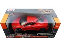 Cochesdemetal.es 2020 Chevrolet Corvette Stingray C8 Rojo 1:24 Motor Max 79360