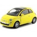 Cochesdemetal.es 2009 Fiat 500 Amarillo 1:24 Motor Max 73373