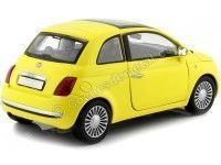 Cochesdemetal.es 2009 Fiat 500 Amarillo 1:24 Motor Max 73373