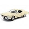 Cochesdemetal.es 1968 Chevrolet Chevelle SS 396 Beige 1:24 Welly 29397