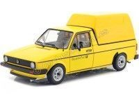 Cochesdemetal.es 1982 Volkswagen VW Caddy MK1 PickUp "Deutsche Post" Amarillo 1:18 Solido S1803505