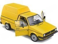 Cochesdemetal.es 1982 Volkswagen VW Caddy MK1 PickUp "Deutsche Post" Amarillo 1:18 Solido S1803505