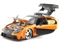 Cochesdemetal.es 2006 Mazda RX-7 "Fast & Furious + Figura Han" Naranja/Negro 1:24 Jada Toys 33174/253205002