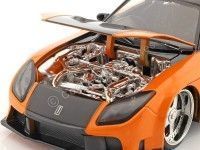 Cochesdemetal.es 2006 Mazda RX-7 "Fast & Furious + Figura Han" Naranja/Negro 1:24 Jada Toys 33174 253205002