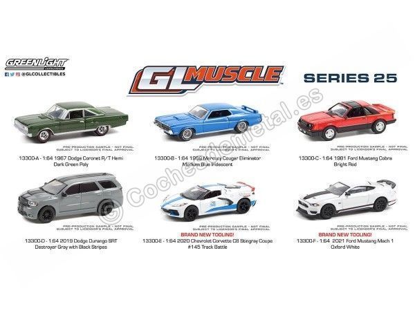 Cochesdemetal.es Lote de 6 modelos "GL Muscle Series 25" 1:64 Greenlight 13300 Cochesdemetal.es Lote de 6 modelos "GL Muscle Series 25" 1:64 Greenlight 13300