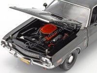 Cochesdemetal.es 1970 Dodge Challenger R-T 426 Hemi "The Black Ghost" Negro 1:18 Greenlight 13614