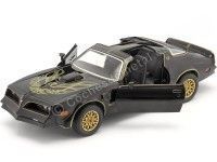 Cochesdemetal.es 1977 Pontiac Firebird TransAm "Smokey & The Bandit" Negro/Oro 1:24 Greenlight 84036