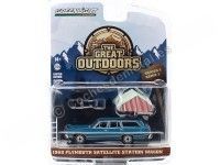 Cochesdemetal.es 1969 Plymouth Satellite Station Wagon + Tienda "The Great Outdoors Series 1" 1:64 Greenlight 38010B