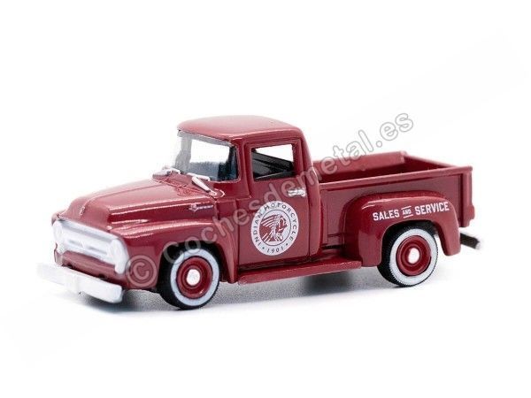 Cochesdemetal.es 1954 Ford F-100 Servicio Indian "Blue Collar Collection Series 10" 1:64 Greenlight 35220A