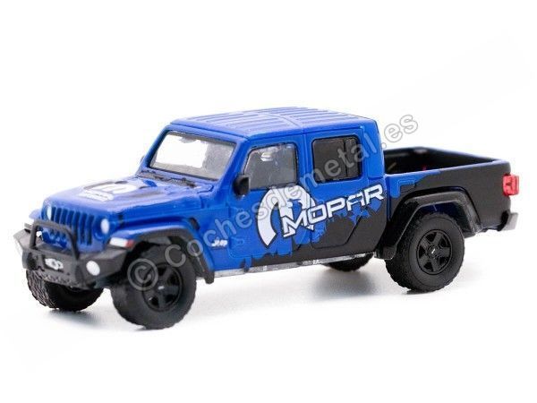 Cochesdemetal.es 2021 Jeep Gladiator con Cubierta Mopar "Blue Collar Collection Series 10" 1:64 Greenlight 35220F