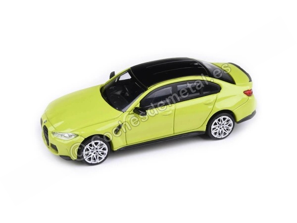 Cochesdemetal.es 2020 BMW M3 G80 Sao Paulo Yellow 1:64 Paragon Models 55204