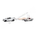 Cochesdemetal.es 2015 Ford F-150 + Trailer Canal Historia + Mustang GT Fastback "Hollywood Hitch & Tow Series 10" 1:64 Greenl...