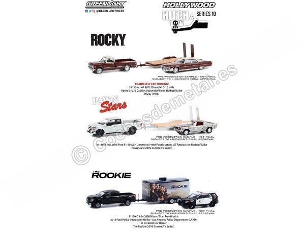 Cochesdemetal.es Lote de 3 Modelos "Hollywood Hitch & Tow Series 10" 1:64 Greenlight 31130