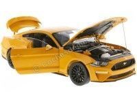 Cochesdemetal.es 2019 Ford Mustang GT 5.0 Coupe Naranja 1:18 Diecast Masters 61001