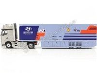 Cochesdemetal.es 2019 Trailer Mercedes-Benz Actros MP4 WRC Transport Hyundai Motorsport 1:43 IXO Models TTR019