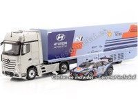 Cochesdemetal.es 2019 Trailer Mercedes-Benz Actros MP4 WRC Transport Hyundai Motorsport 1:43 IXO Models TTR019