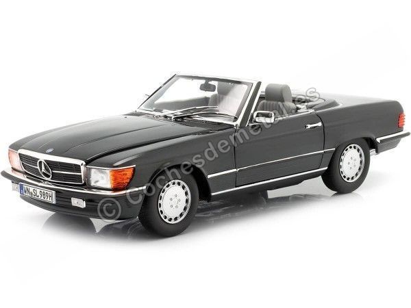 Cochesdemetal.es 1985 Mercedes-Benz 300 SL Convertible (R107) Azul Oscuro Metalizado 1:18 Dealer Edition B66040678