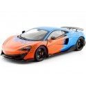 Cochesdemetal.es 2018 McLaren 600LT Coupe Team Tribute Livery Naranja/Azul 1:18 Solido S1804503