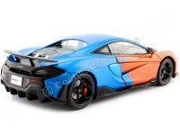 Cochesdemetal.es 2018 McLaren 600LT Coupe Team Tribute Livery Naranja/Azul 1:18 Solido S1804503