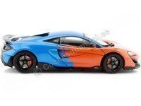 Cochesdemetal.es 2018 McLaren 600LT Coupe Team Tribute Livery Naranja/Azul 1:18 Solido S1804503