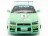 Cochesdemetal.es 1999 Nissan Skyline GT-R (R34) Falken Drift Livery Turquesa/Azul 1:18 Solido S1804304