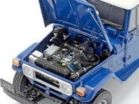 Cochesdemetal.es 1980 Toyota Land Cruiser 40 4x4 PickUp Azul 1:18 Kyosho KY08958BL